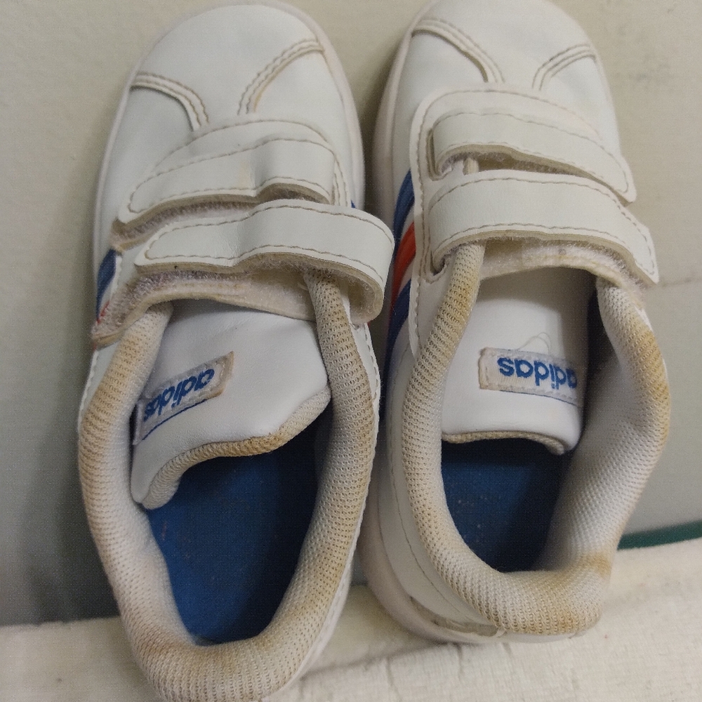Kids ADIDAS Red White Blue Sneakers Size 8K - 5 Inches Inside KIDS - Picture 8 of 16
